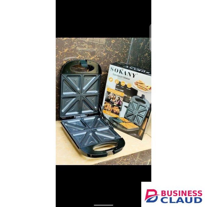 Sokany High Efficient 4-Slice Sandwich Maker – Non-Stick, Fast Heating & Compact Design