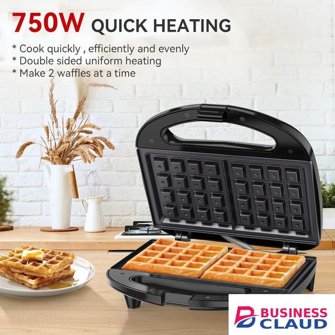 Sokany Electric Nonstick Belgian Waffle Iron Snack Maker Machine, Breakfast, Sandwiches, Compact & Portable, 2 Slice