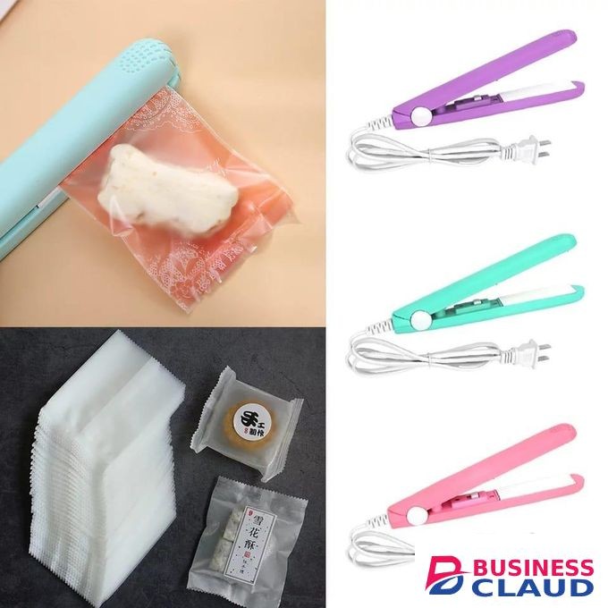 Duo Purpose Thermal Sealer and Mini Hair Straightener – Portable 2-in-1 Heat Sealing Machine for Food Bags and Hair Styling, Compact Travel-Friendly Design, Safe Temperature Control, Fast Heating, Durable Build