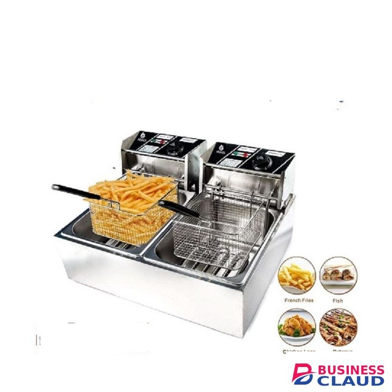 Nunix 6+6L DOUBLE HEAVY DUTY Stainless Steel Electric Deep Frier