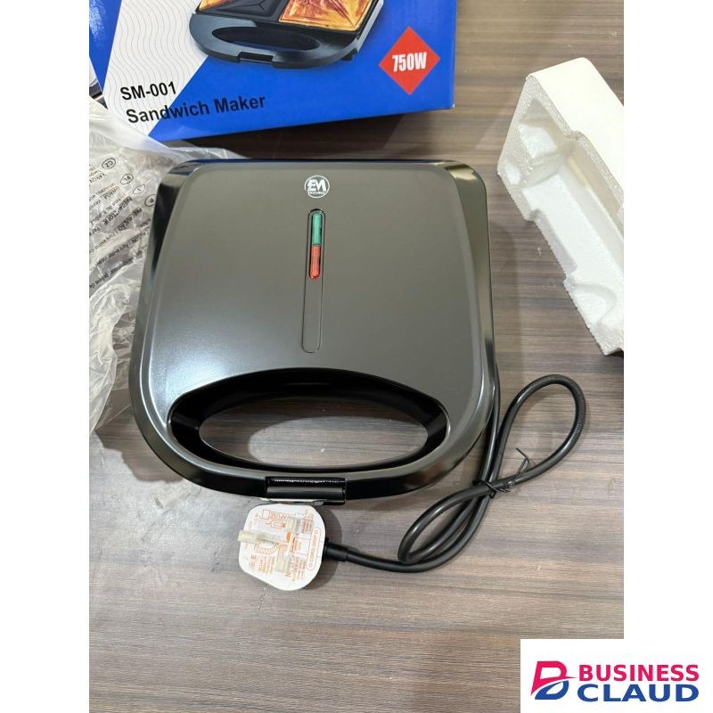 Electromate 2 in 1 Sandwich Maker: Dual Function Griller & Panini Press, Non Stick Plates, Compact & Easy Clean Perfect for Quick Breakfasts & Snacks