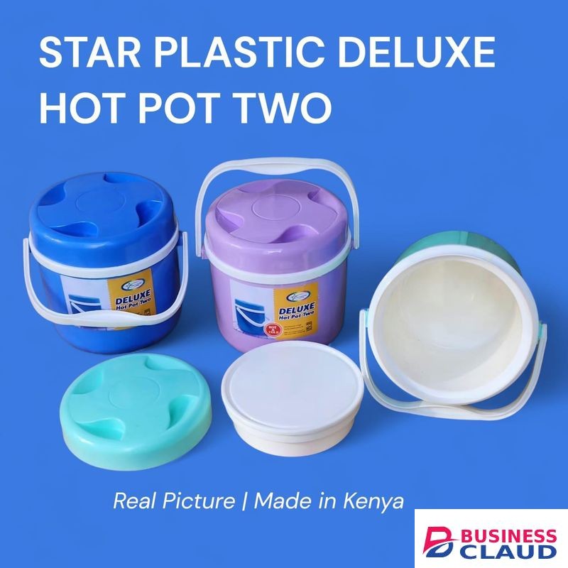 Star Dulex Hot Pot Two, Premium Insulated Food Warmer for Home, Office, and Travel, Durable Plastic Body, Lightweight and Portable, Keeps Food Warm for Hours