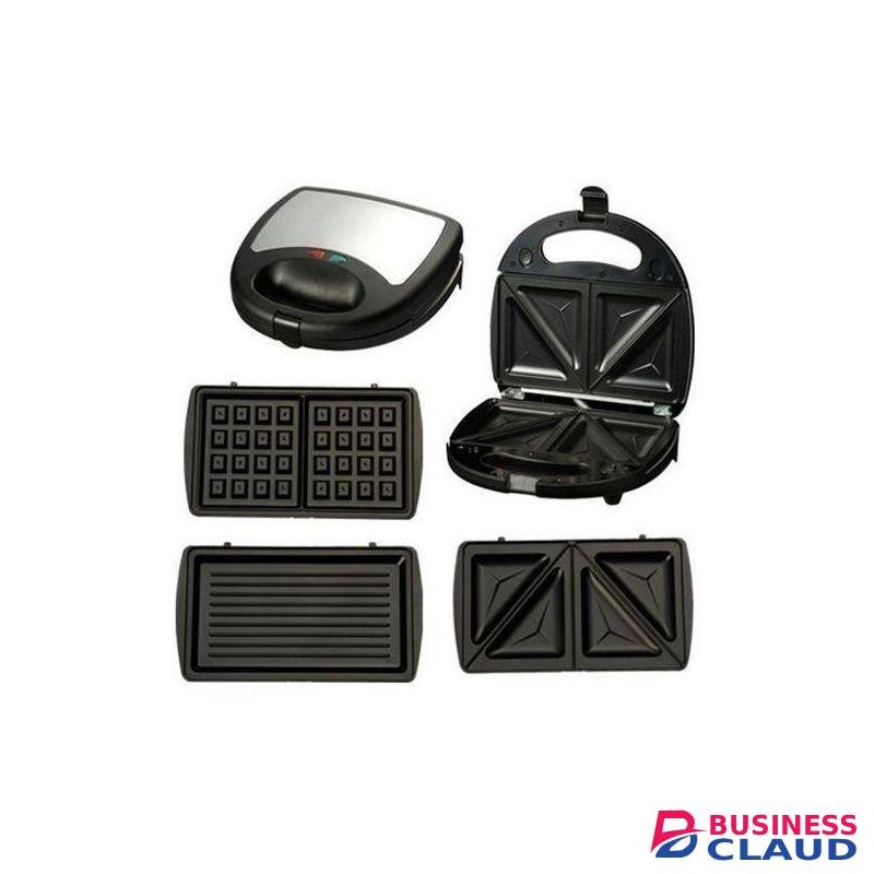 Sokany 3 In 1 Breakfast Machine Sandwich Maker Bread Toaster- Grill, Sandwich Maker, Waffle Maker Detachable Non-stick Plate