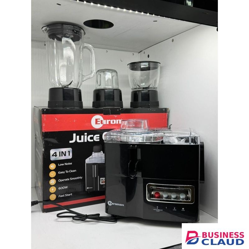 Euromax Euromax, Juicer 4 in 1 Powerful Multifunctional Juicer for Smoothies, Citrus, and More Easy to Clean 1200W Motor Compact Design for Home Use