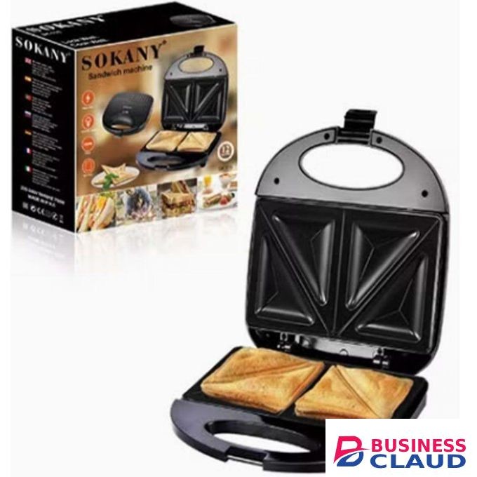 Sokany Sokany-Sandwich Maker Electric Grill 2-Slice Non-Stick Panini Press with Cool-Touch Handle, Fast Heating, Easy Clean, Compact Breakfast Sandwich Toaster for Home and Office
