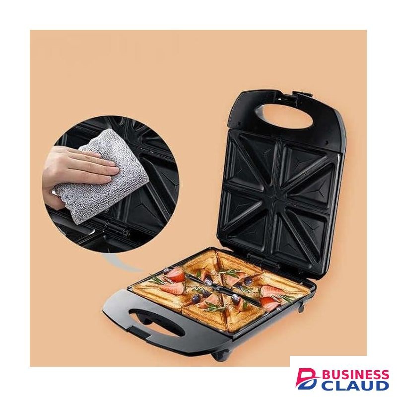 Sokany Big size 4 Slice Sandwich Maker - Quick & Easy to Use, Multi-Slice Sandwich Press, Non-Stick Plates for Delicious Crispy Sandwiches, Perfect for Breakfast, Lunch, Snacks, Compact & Convenient, Easy to Clean