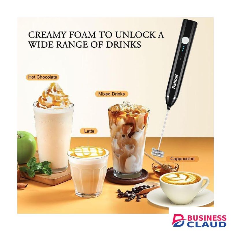 2 In1 Electric Milk Frother, Rechargeable Hand-Held Electric Milk Frother 3 Adjustable USB Charging Can Be Used For Coffee Protein Drinks Matcha Coffee Whisk, MULTICOLOR