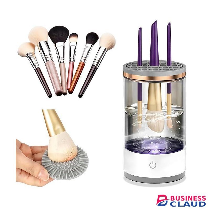 Electric Makeup Brush Cleaner - Portable Compact Design for Travel Home Use - Professional Makeup Brush Cleaning Machine - Automatic Makeup Brush Cleaner
