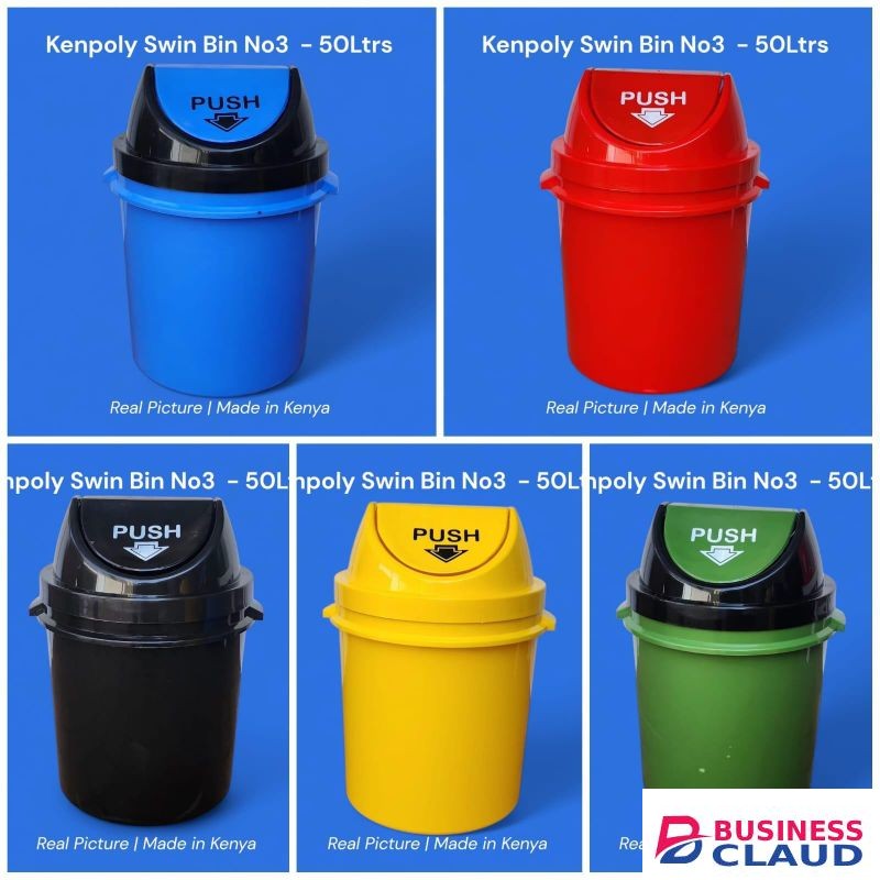 Kenpoly 50 Litre Swing Trash/Waste Bin