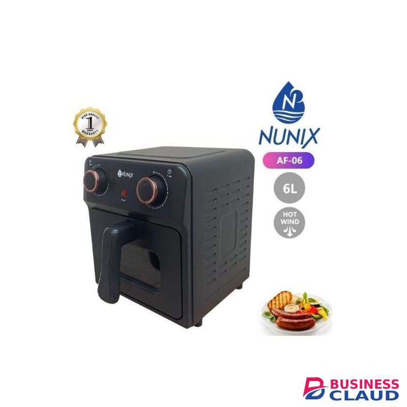 Nunix AF-06 Air Fryer Extra Large Capacity Healthier Oil Free Fryer 6L.