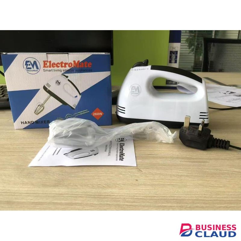 Compact Electric Hand Mixer with 5 Speed Settings and Stainless Steel Beaters – Lightweight, Easy to Use & Ideal for Baking, Whipping and Mixing