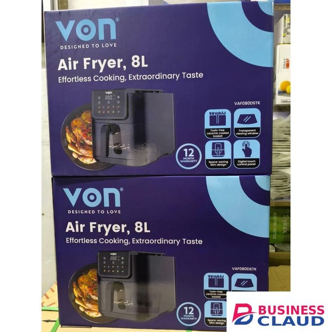 Von VAF080DSTK Slim Airfryer – Compact, Oil-Less Fryer for Healthy Cooking