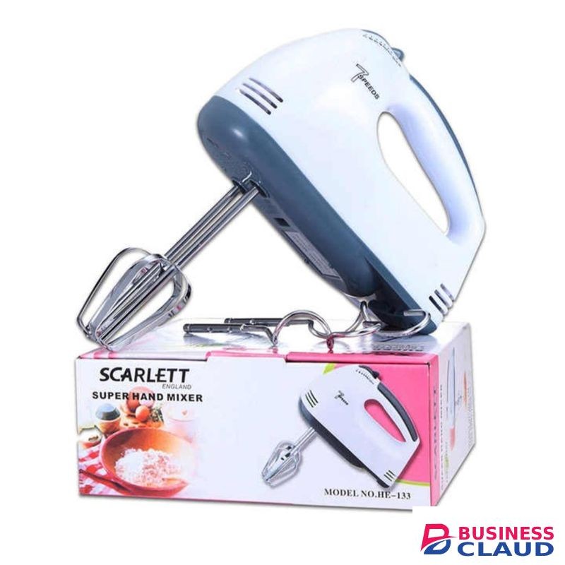Scarlet 7-Speed Electric Portable Hand Mixer for Baking, Blending or Cooking,