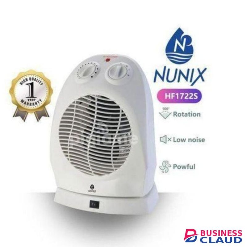 Nunix Room Heater With 2 Heat Settings, Rotating Function & Adjustable Thermostat – Energy Efficient, Compact Design For Home & Office