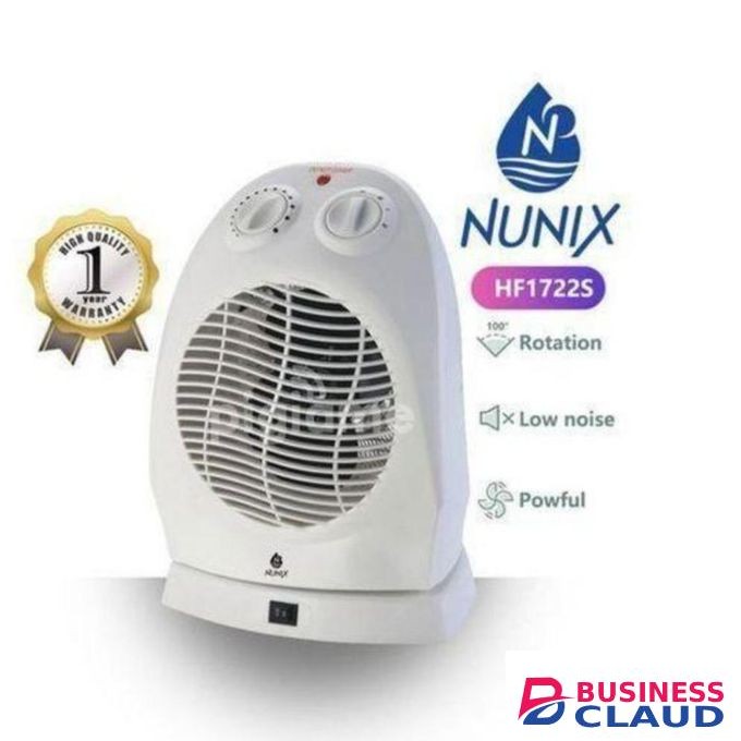 Nunix Room Heater With 2 Heat Settings, Rotating Function & Adjustable Thermostat – Energy Efficient, Compact Design For Home & Office