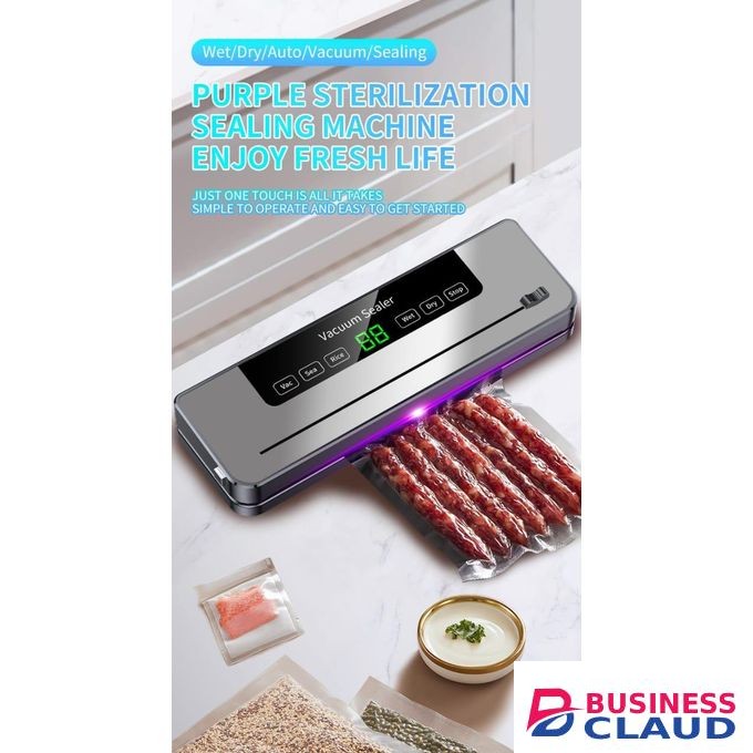 Electric Vacuum Sealer Machine with 20pcs Free Packaging Papers, Automatic Multifunctional Food Sealing Device for Dry and Wet Food, High-Speed Continuous Vacuum Packaging, Waterproof Touch Screen, ABS Material, 120W Power