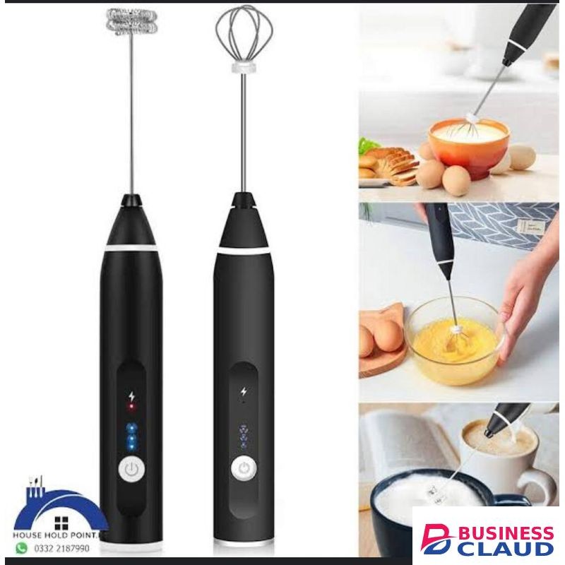 Wireless Electric Handheld Milk Frother, Blender,USB Rechargeable Milk Frother - Adjustable Speed Handheld Foam Maker With 2 Whisks,Coffee Foam Maker,Rechargeable Drink Mixer.