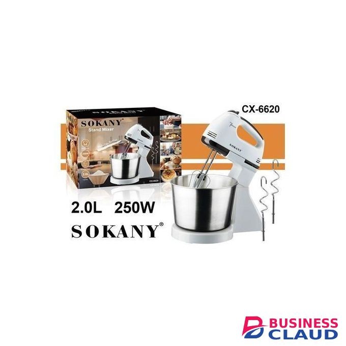 Sokany Electric Hand/ Stand Mixer With Mixing Bowl, Hook, Whisk