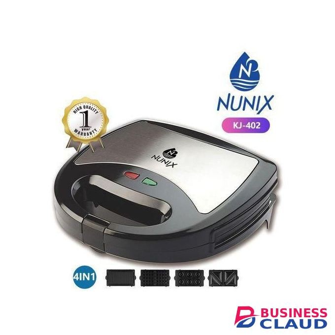 Nunix 4 In 1 Slice Sandwich,doughnut, Waffles & Grill Maker
