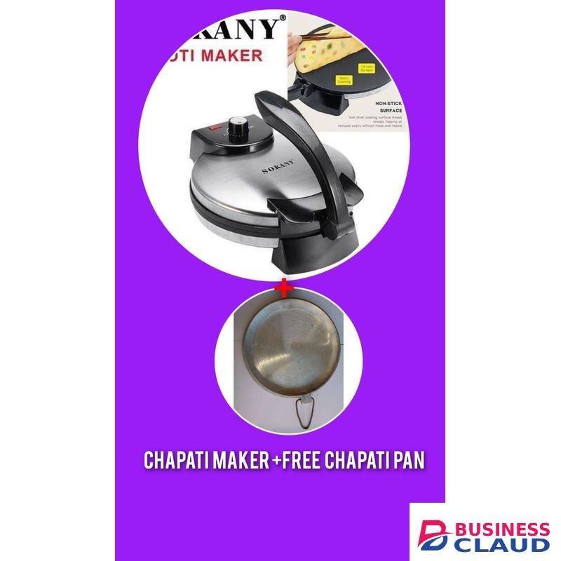 Sokany Modern Electric Chapati/ Roti Maker Heavy Non Stick+FREE CHAPATI PAN