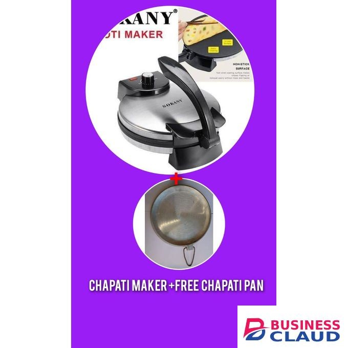 Sokany Modern Electric Chapati/ Roti Maker Heavy Non Stick+FREE CHAPATI PAN