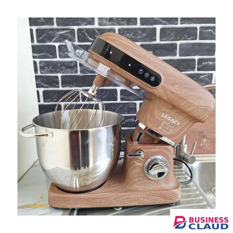 Legacy Stand Mixer With 10Ltr Stainless Bowl 1500W Digital & Manual Control Panel 6 Speed 3 Different Whisk Wood Finish1yr Warranty
