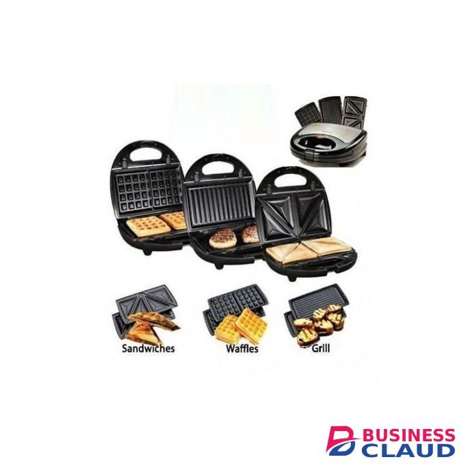 Sokany 3 In 1 Sandwich, Waffle Maker & Grill Plates