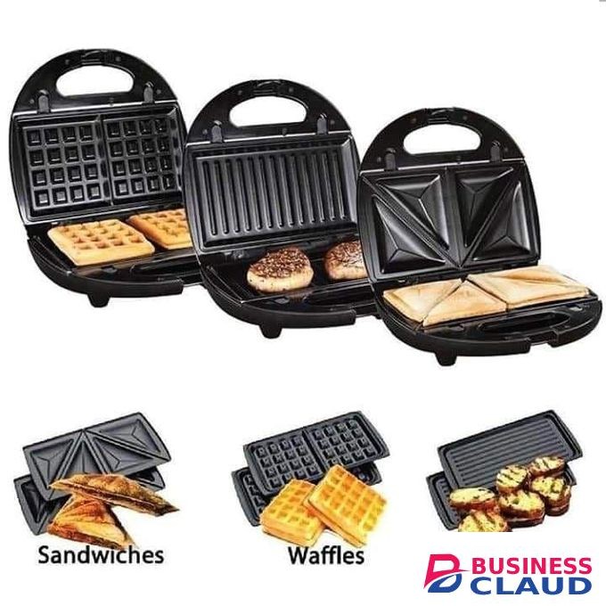 Sokany Sokany-3 in 1 Sandwich Maker with Grill, Waffle & Sandwich Detachable Plates – Non-Stick, Fast Heating & Easy Clean Kitchen Appliance