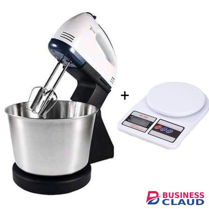 Sokany Hand Mixer With Bowl Plus Free 10kg Kitchen Scale