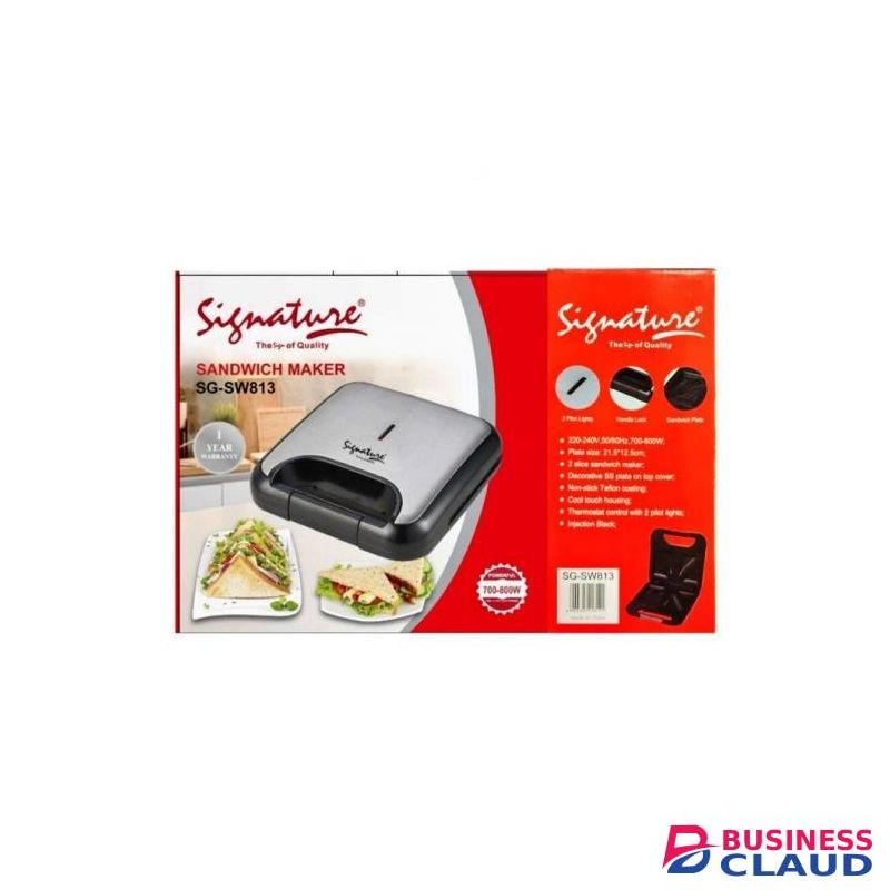 Signature 700-800W Quality Nonstick Teflon Coating Sandwich Maker