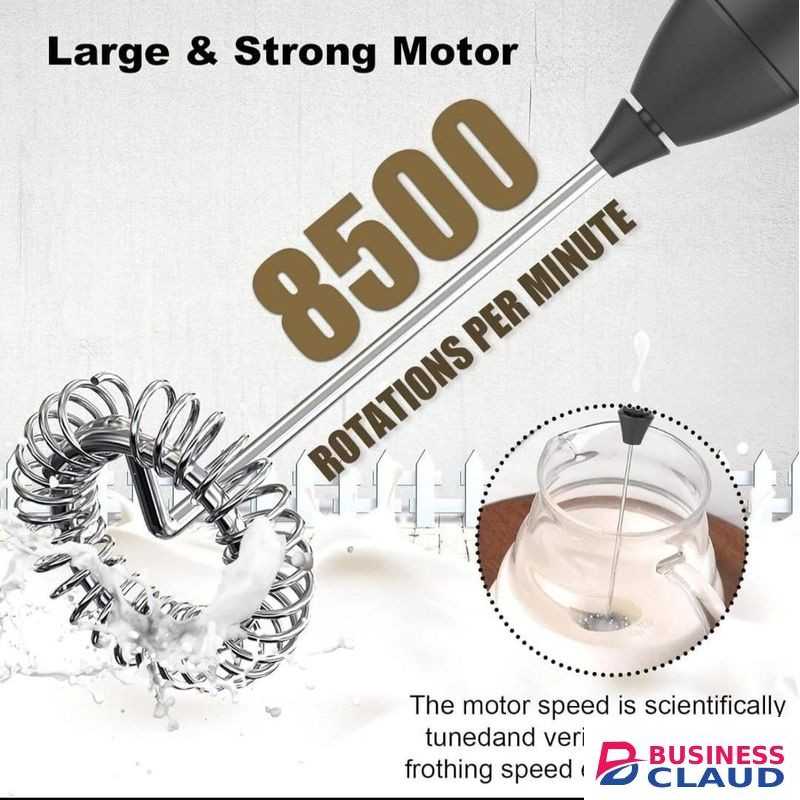 Rechargeable Mini Handheld Milk Frother with Stainless Steel Whisk Drink Mixer for Coffee, Lattes, Cappuccinos, Matcha