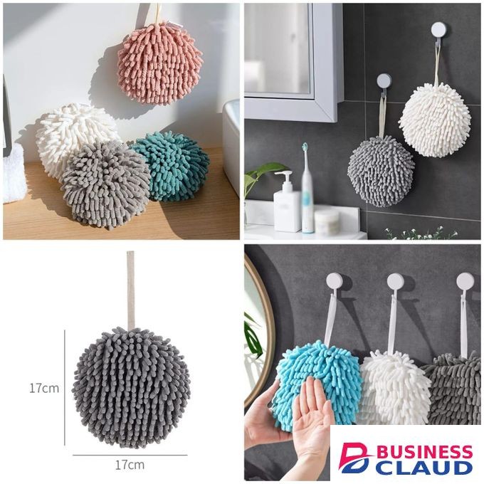 Chenille Towels Kitchen/Bathroom Towel Ball Quick Drying Soft Absorbent Microfiber Towels Material: Sponge and Chenille Size: 17cm*17cm*17cm Style: modern and simple Purpose: Absorb water to wipe hands dishes, etc.