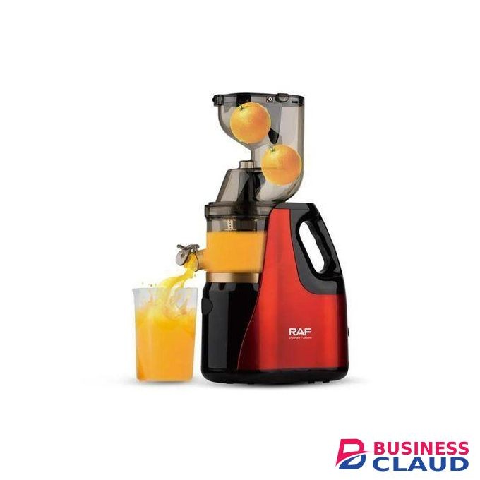 RAF 150W Slow Juice Extractor for Whole Fruits with a Large 80mm Inlet and Anti-Drip Function. 400ml Juice Jug and 400ml Pulp Collector. For Freshly Squeezed Juices.