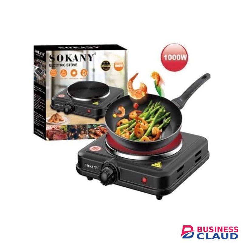Sokany Electric Hot Plate coil, 1000W Powerful & Versatile Cooking Appliance with Adjustable Heat Settings, Non-Stick Cooking Surface, Easy to Clean, Compact