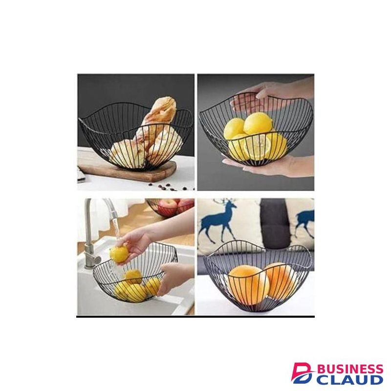 Modern Fruit Mesh Basket Bowl For Kitchen Tabletop Holder For Fruits,Snacks, Vegetables Fruit Holder Stand Storage