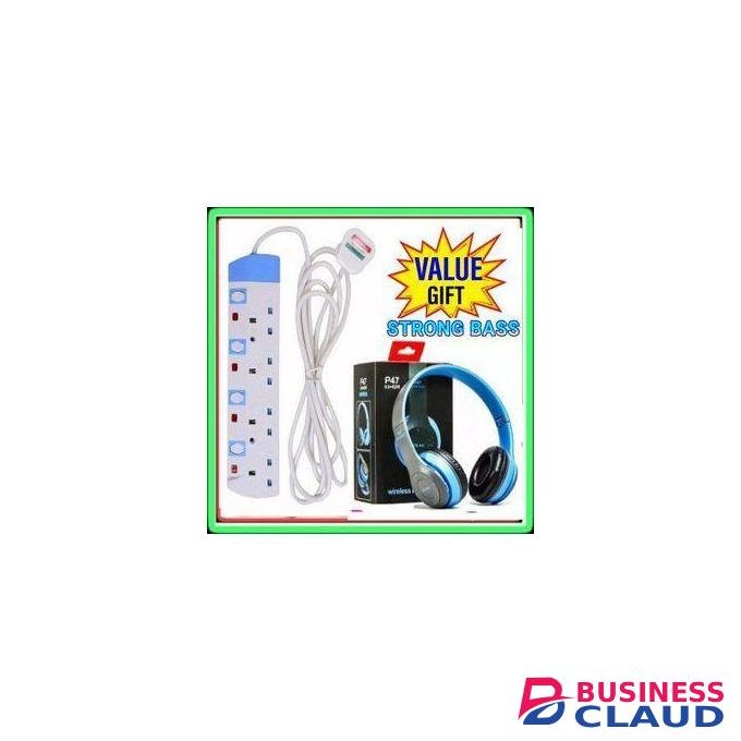 Power King FOUR WAY POWER EXTENSION CABLE WITH FUSE – IDEAL FOR LAMPS, FANS, KITCHEN APPLIANCES & ELECTRONICS