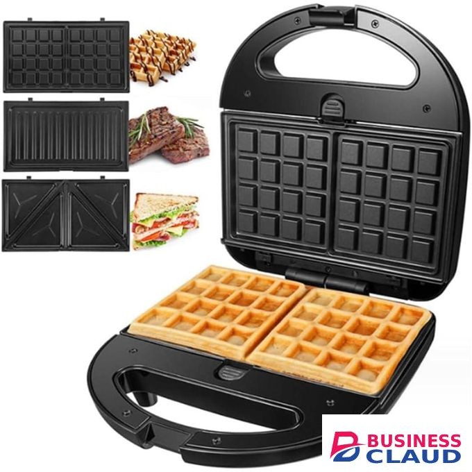 Sokany 3-in-1 Sandwich Maker, Waffle Maker & Grill with 3 Sets of Non Stick Multifunctional Plates for Grilling, Toasted Sandwiches and Waffles