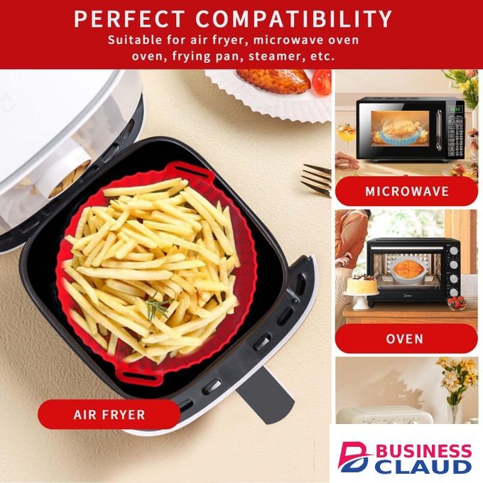 Heavy foldable silicon air fryer liner