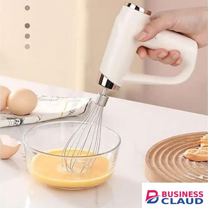 Rechargeable Wireless Hand Held Egg Beater Whisk with 2 Whish Heads