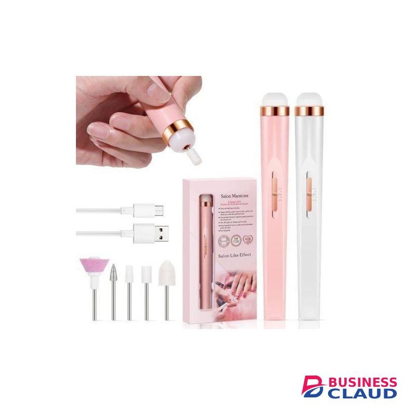 Professional 5 in 1 Electric Nail Drill Kit Battery Manicure Pedicure Grinding Polishing Nail Art Sanding File Pen Tools Machine