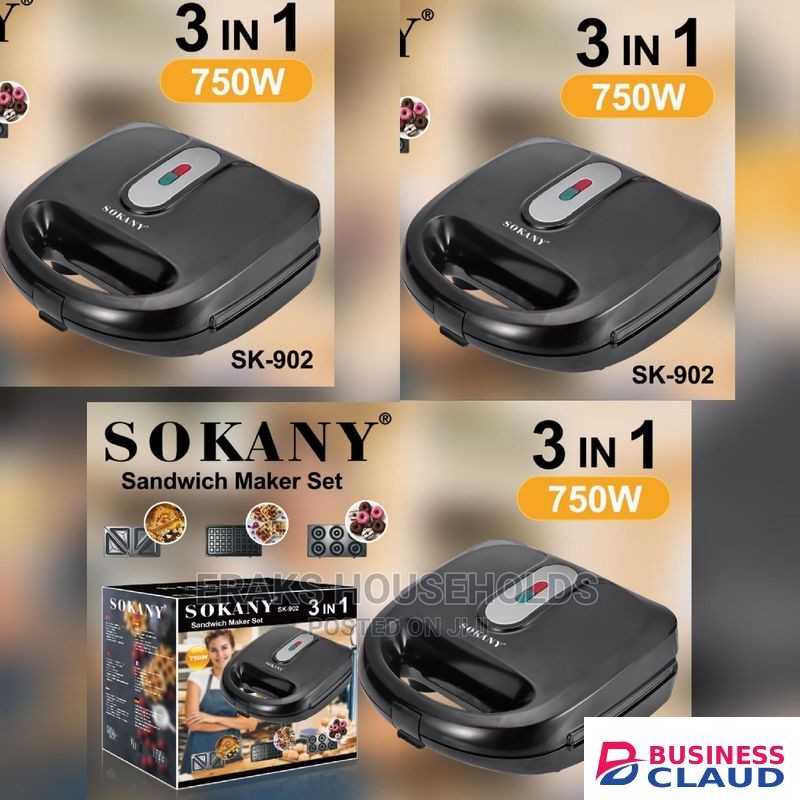 Sokany 3 IN 1 Sandwich Maker Sandwich,Doughnut & Waffles MAKEr