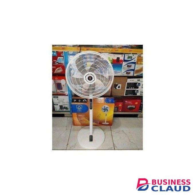 Euroken Remote Controlled URK 16" Modern Standing Quiet Fan White Color with Steady Base