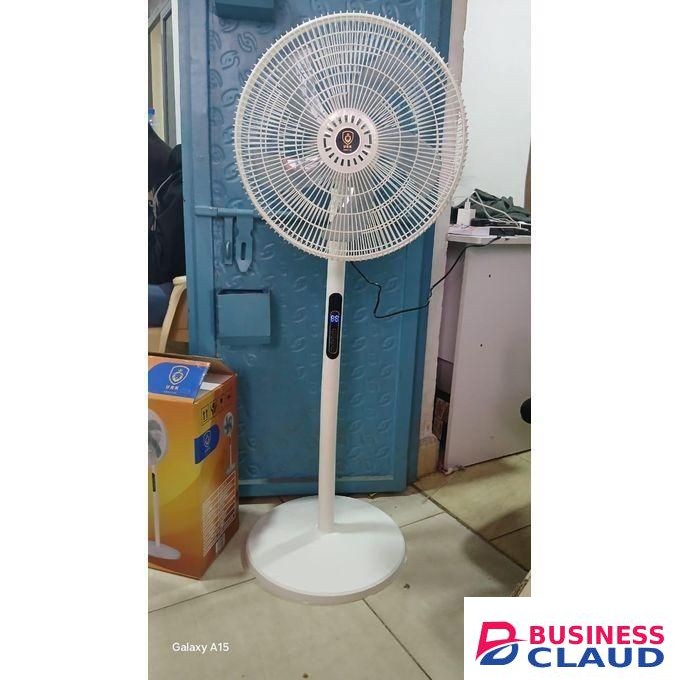 Euroken Remote Controlled URK 16" Modern Standing Quiet Fan White Color With Steady Base And Remote Control