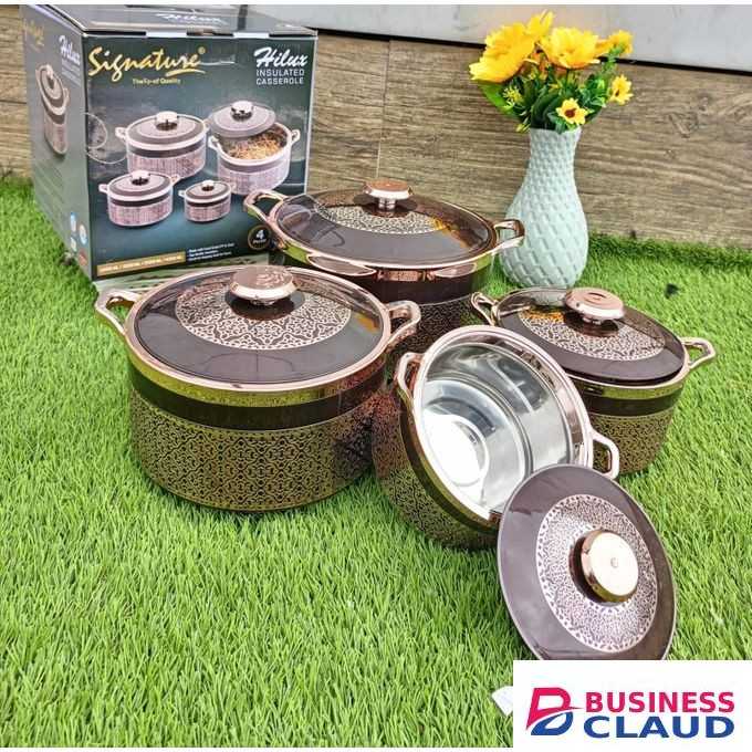 Hot pot set of 4 heliux color brown
