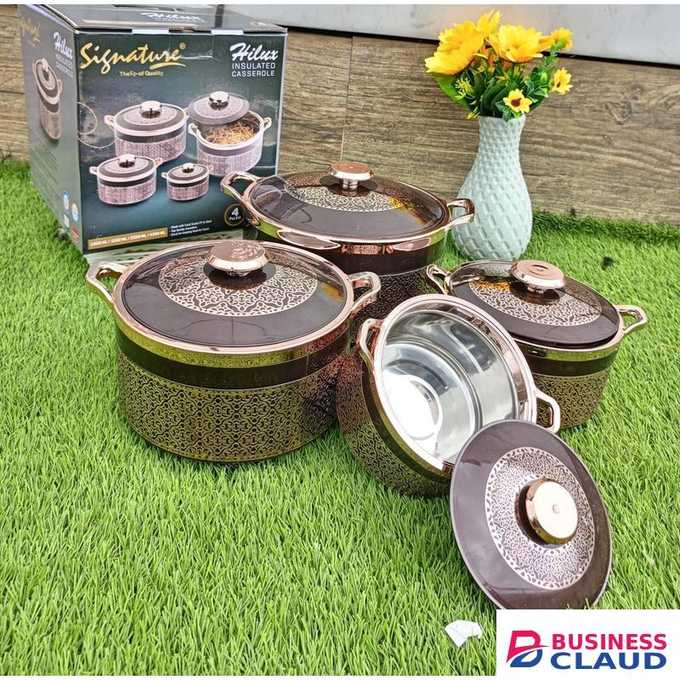 Hot pot set of 4 heliux color brown
