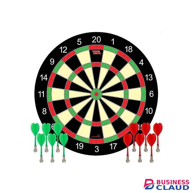 12 inch Magnetic Wall Mounted Dart Board Set, Dart Board and 4 Magnetic Dart Game Set, Dartboard for Adult Kids Playing in Bedroom Game Room Bar