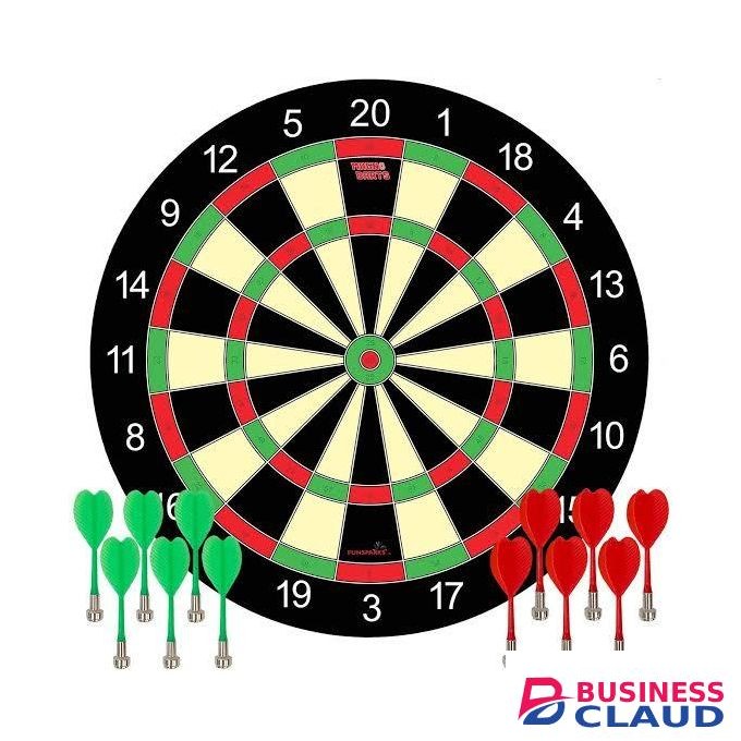 12 inch Magnetic Wall Mounted Dart Board Set, Dart Board and 4 Magnetic Dart Game Set, Dartboard for Adult Kids Playing in Bedroom Game Room Bar