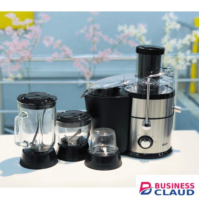 RAF 1000W Powerful Fruit And Vegetable Juicer Machine With Blender And Grinder