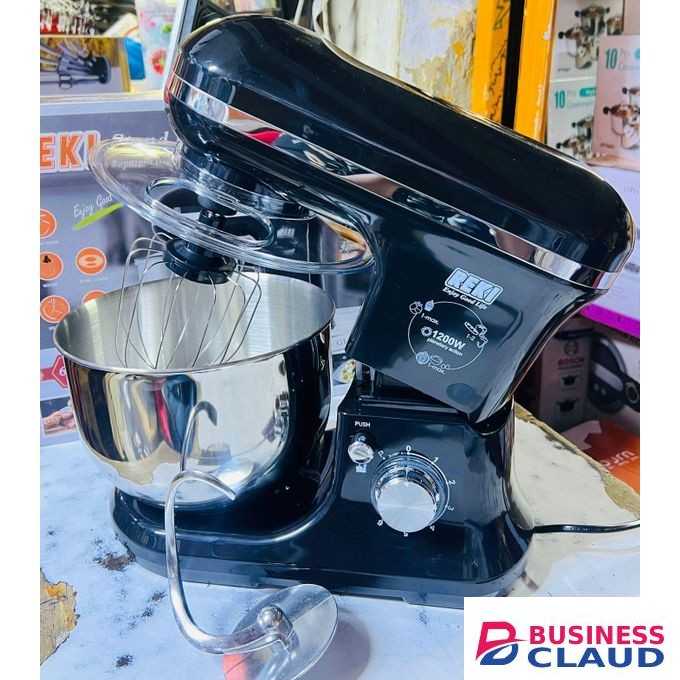 REKI Heavy duty Kitchen Stand Mixer Machine, 1200W Power, 6L Large Capacity, Stainless Steel Bowl, 6 Speed with turbo Settings for Perfect Baking Results, Easy Mixing & Kneading