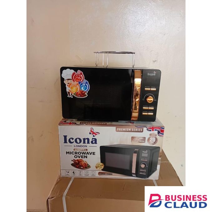 ICONA Compact 20-Litre Microwave with Grill – Perfect for Fast, Versatile Cooking